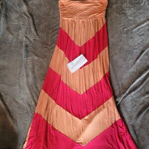 (DRESS 24) - Strapless Maxi Dress